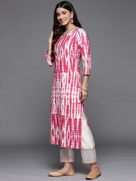 Varanga Women Dyed Gotta Patti Kurta - Indiakreations