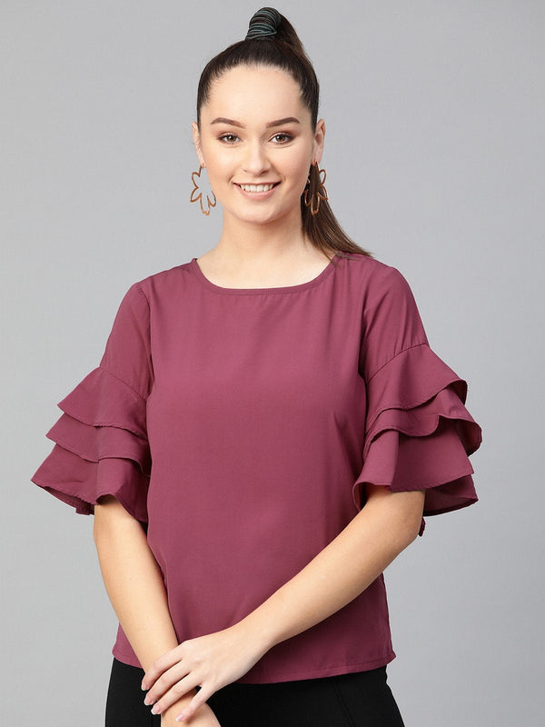 Women's Layered Sleeve Top - Pannkh