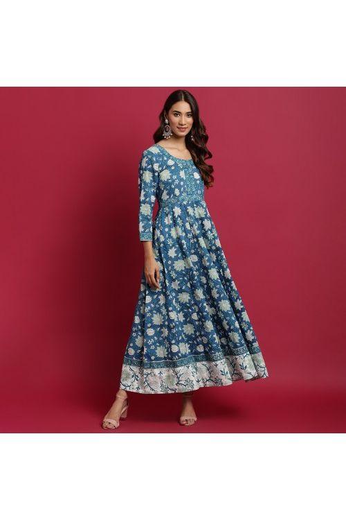 Fit And Flare Anarkali - Indiakreations