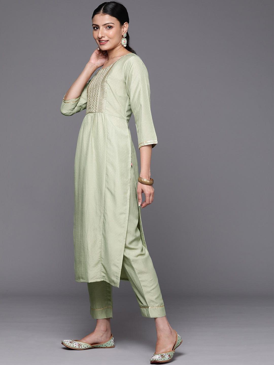 Varanga Women Embroidered Sequinned Kurta with Trousers & With Dupatta - Indiakreations