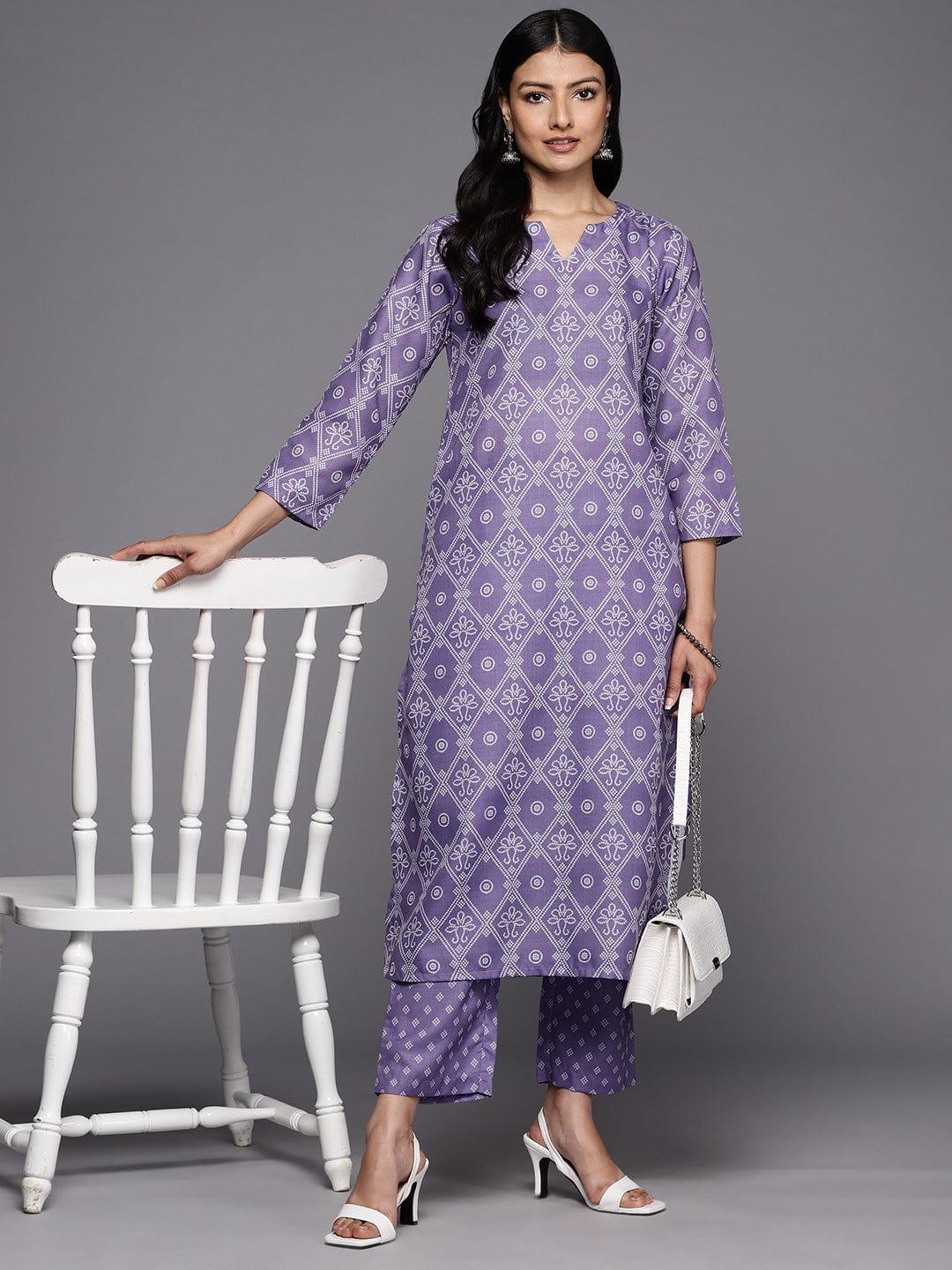 Varanga Bandhani Printed Kurta With Trousers - Indiakreations