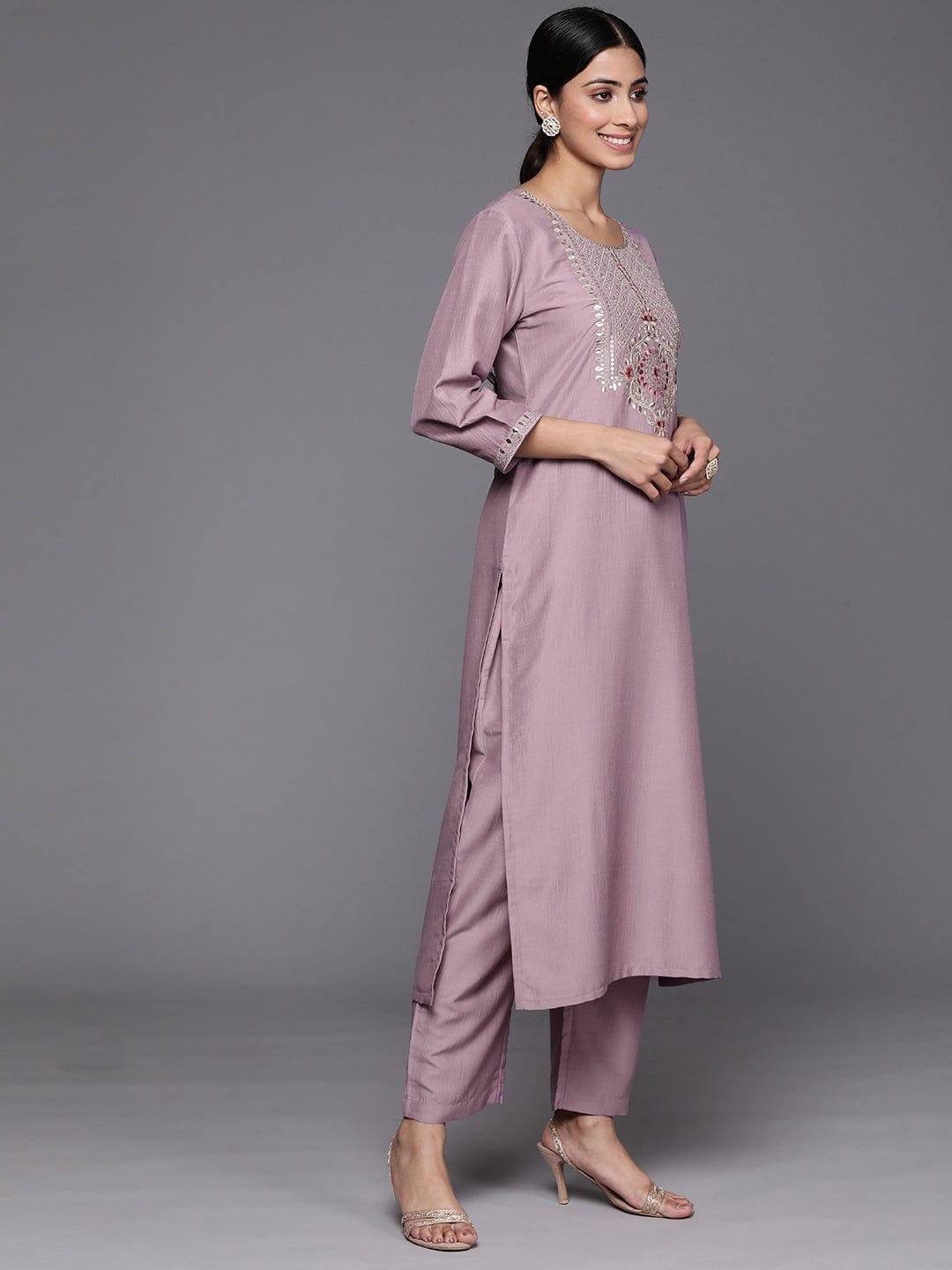 Varanga Women Ethnic Motifs Embroidered Sequinned Kurta With Trousers & With Dupatta - Indiakreations