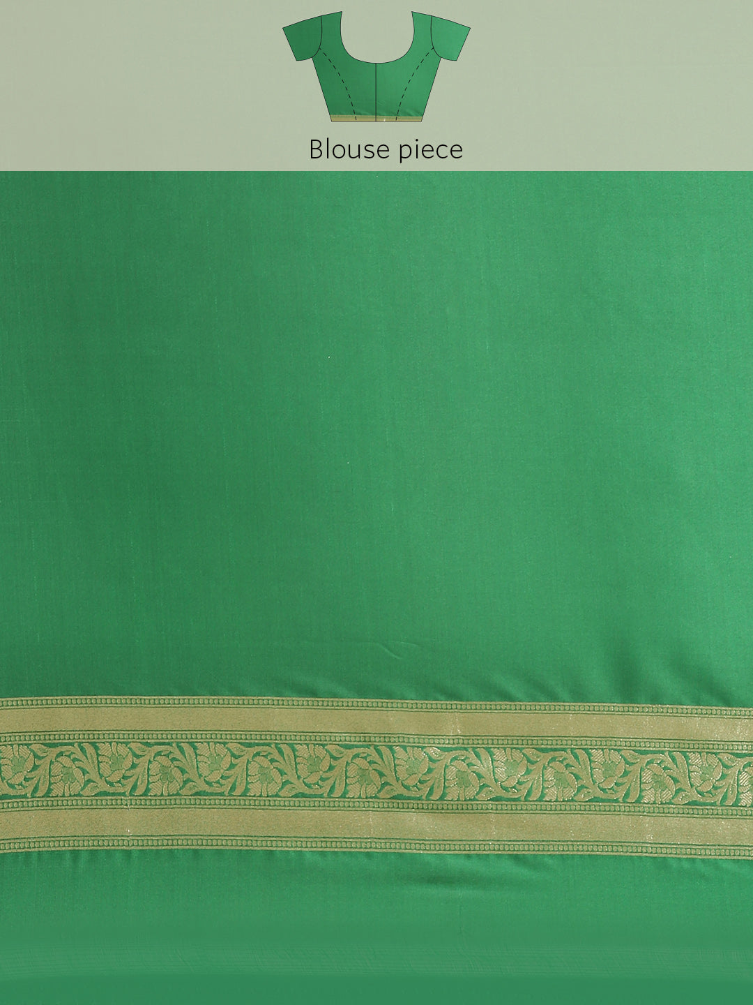 Women's Green Semi Silk Zari Woven Saree - Varanasi - Indiakreations