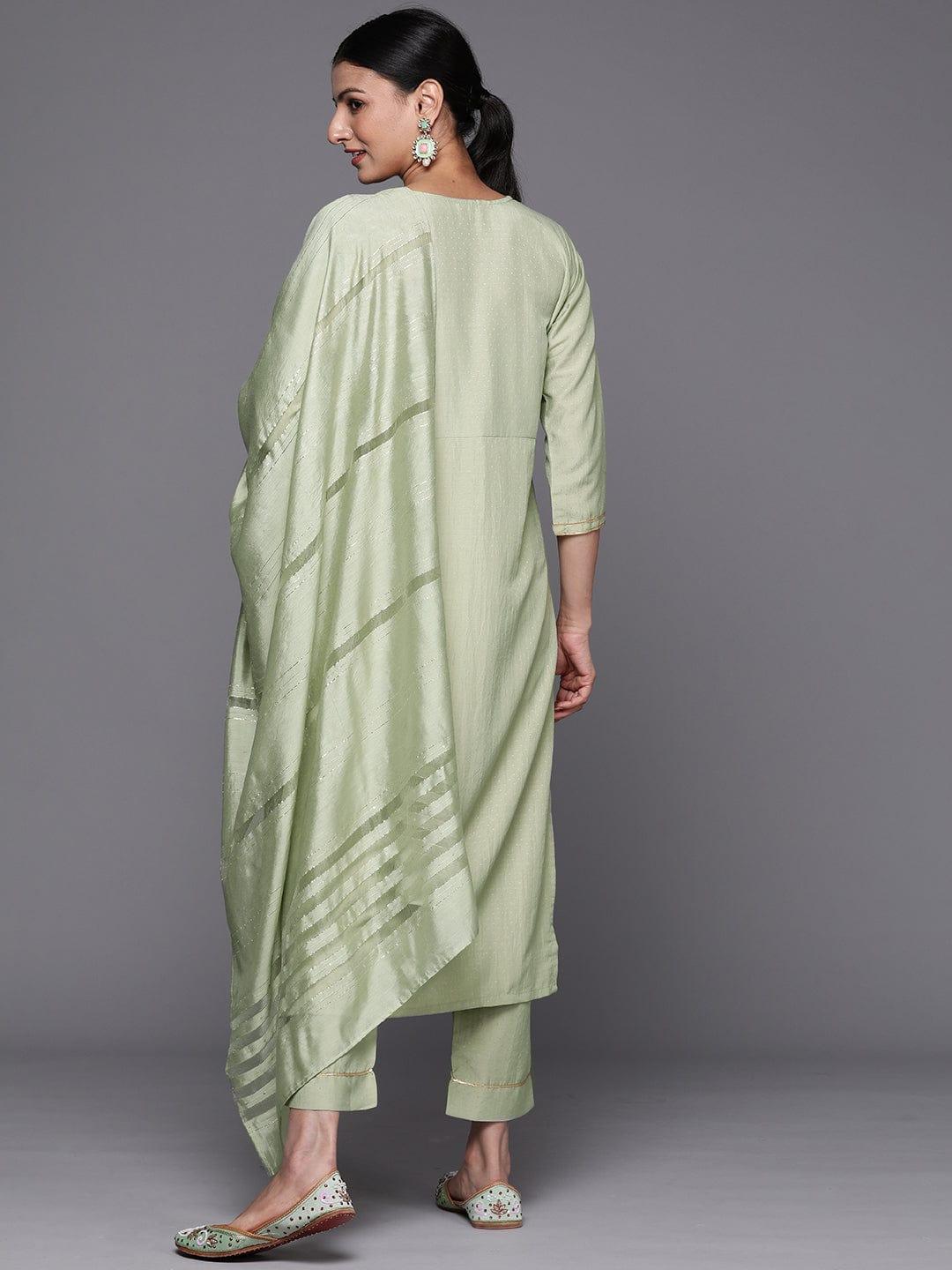 Varanga Women Embroidered Sequinned Kurta with Trousers & With Dupatta - Indiakreations