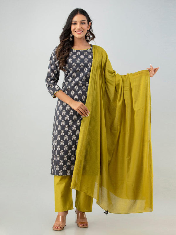 Cotton Printed Kurta Set For Women's - Noz2Toz - Indiakreations