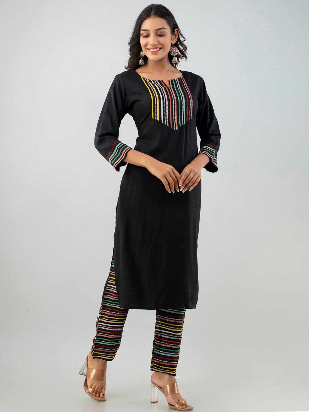 Rayon Kurta Set For Women's - Noz2Toz - Indiakreations