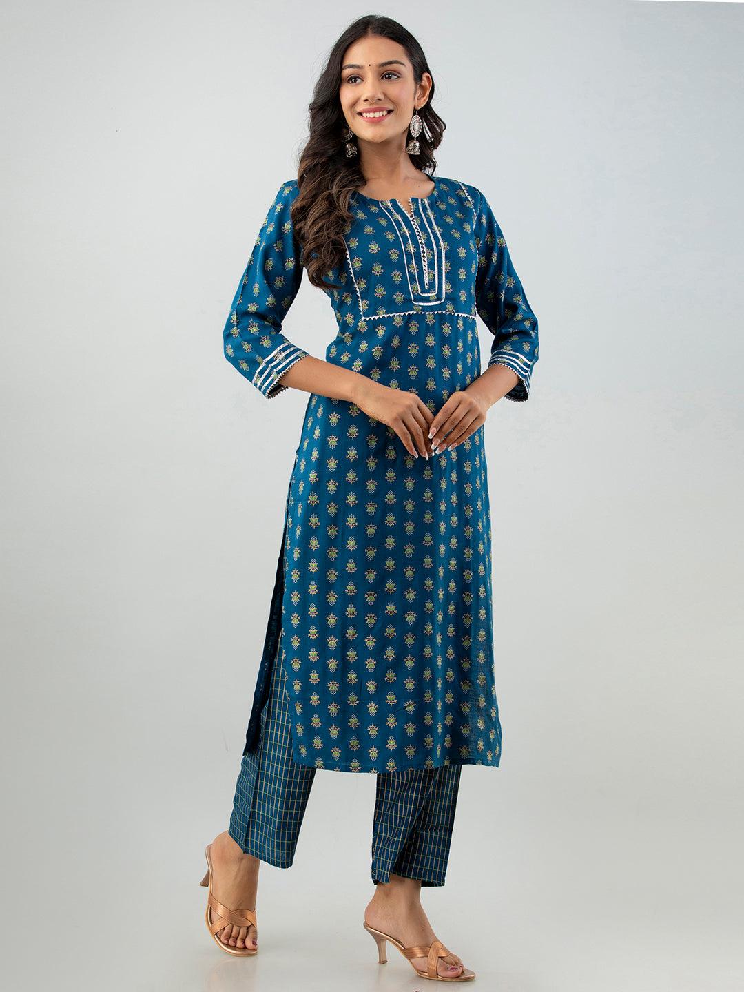 Rayon Kurta Set For Women's - Noz2Toz - Indiakreations