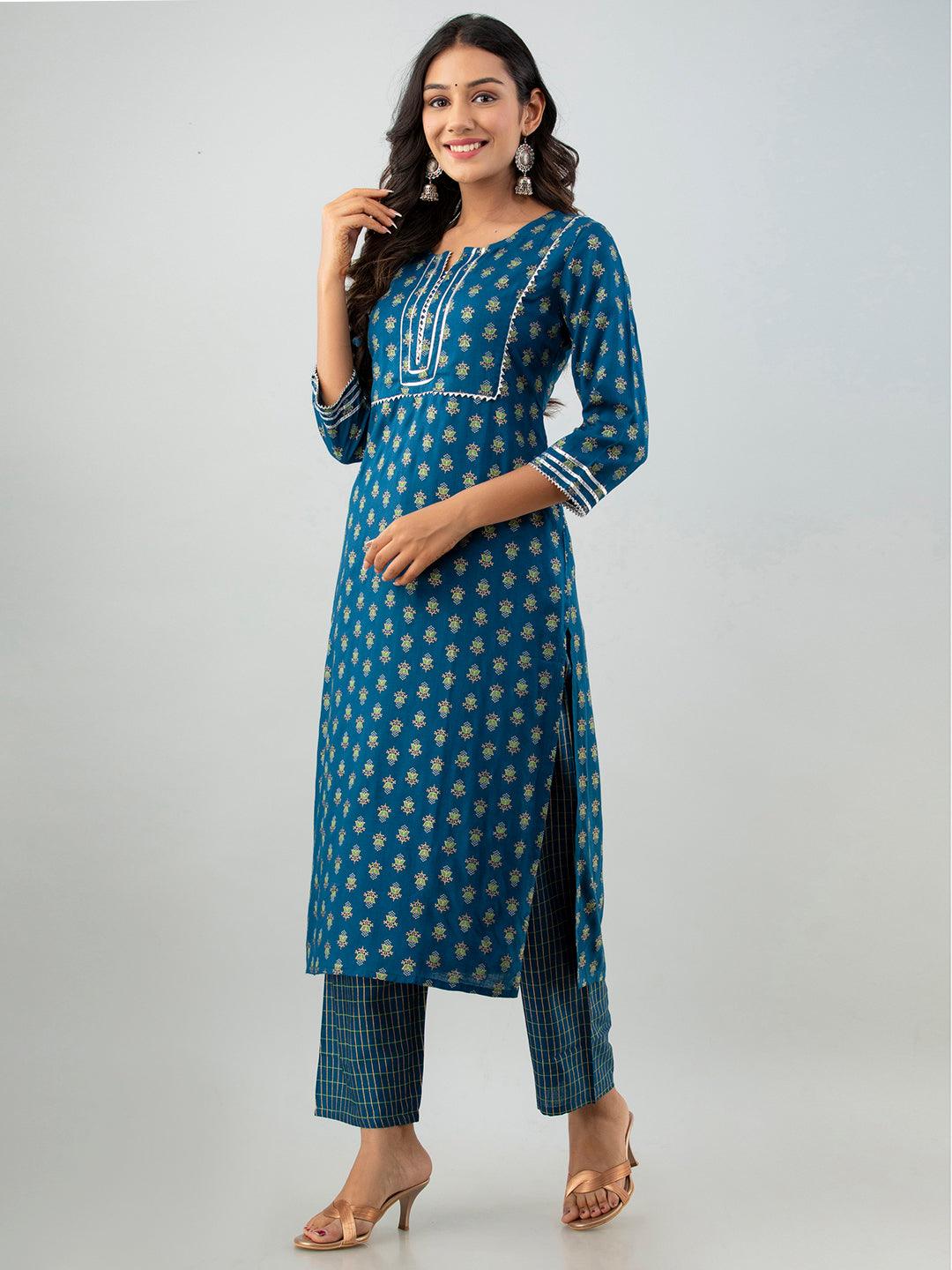 Rayon Kurta Set For Women's - Noz2Toz - Indiakreations