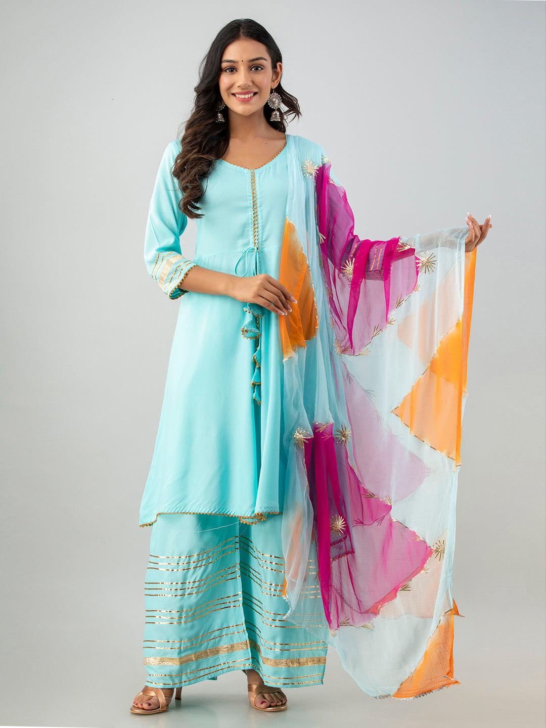 Rayon Kurta Set For Women's - Noz2Toz - Indiakreations