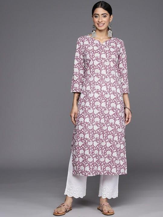 Varanga Paisley Printed Cotton Kurta - Indiakreations