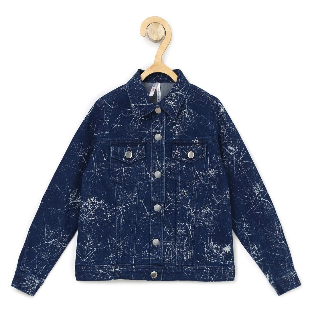 Girl's Jacket With Crinkle Effect - StyleStone Kid