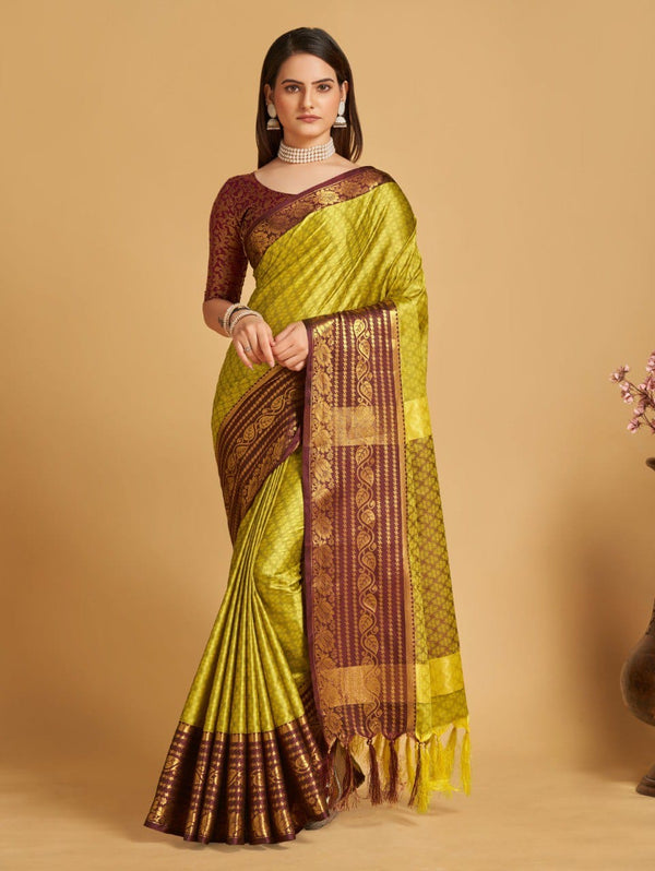 Women's Green Designer Saree Collection - Dwija Fashion