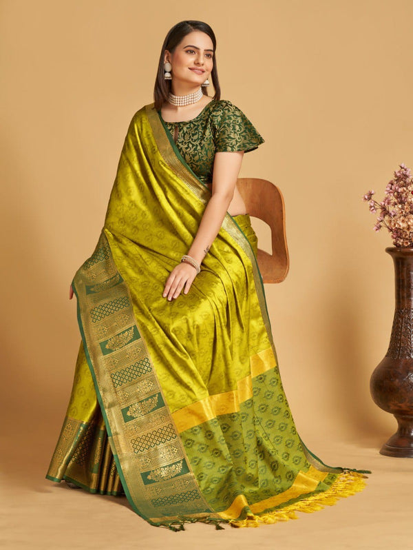 Women's Green Designer Saree Collection - Dwija Fashion