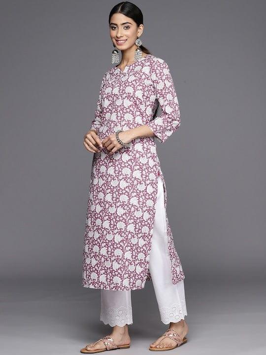 Varanga Paisley Printed Cotton Kurta - Indiakreations