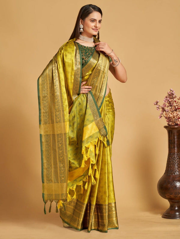 Women's Green Designer Saree Collection - Dwija Fashion