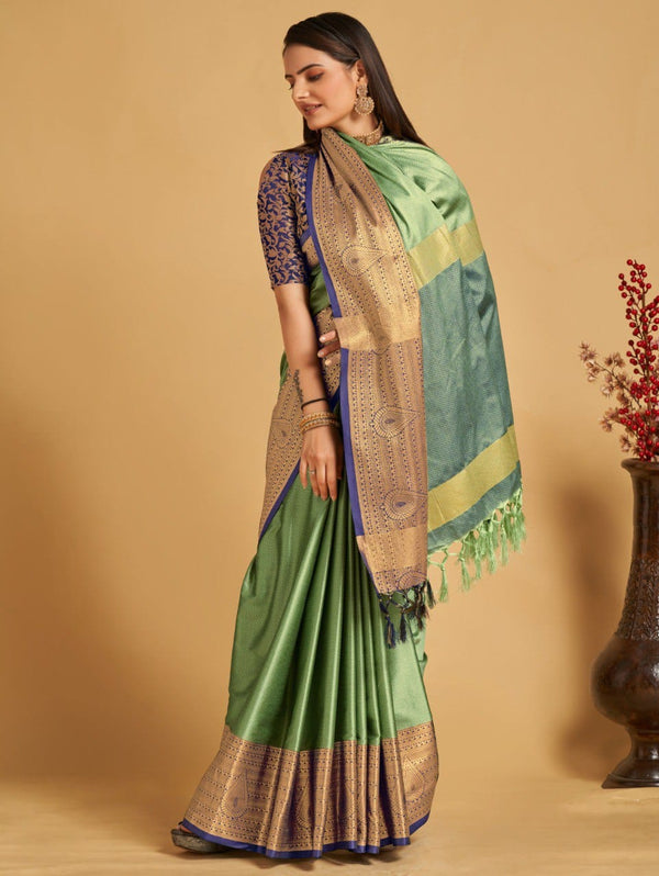 Women's Green Designer Saree Collection - Dwija Fashion