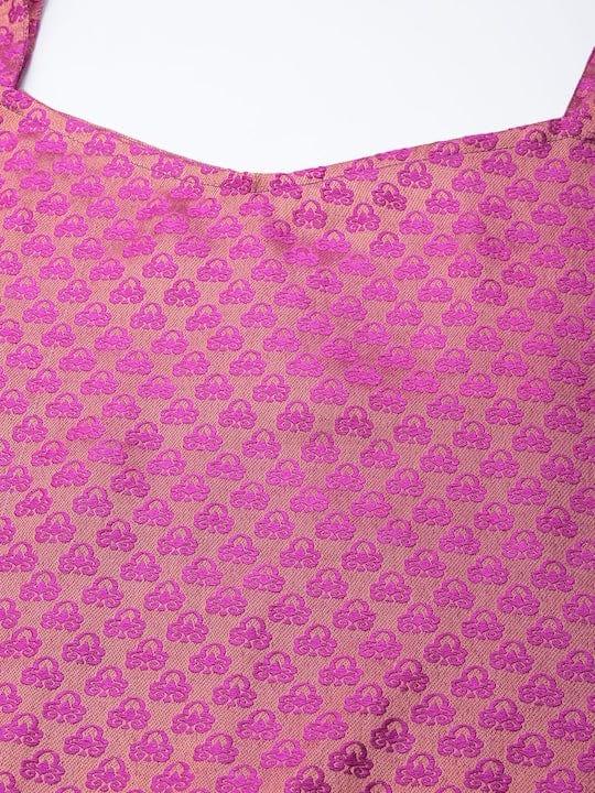 Varanga Women Fuchsia Kurta with Trousers & With Dupatta - Indiakreations