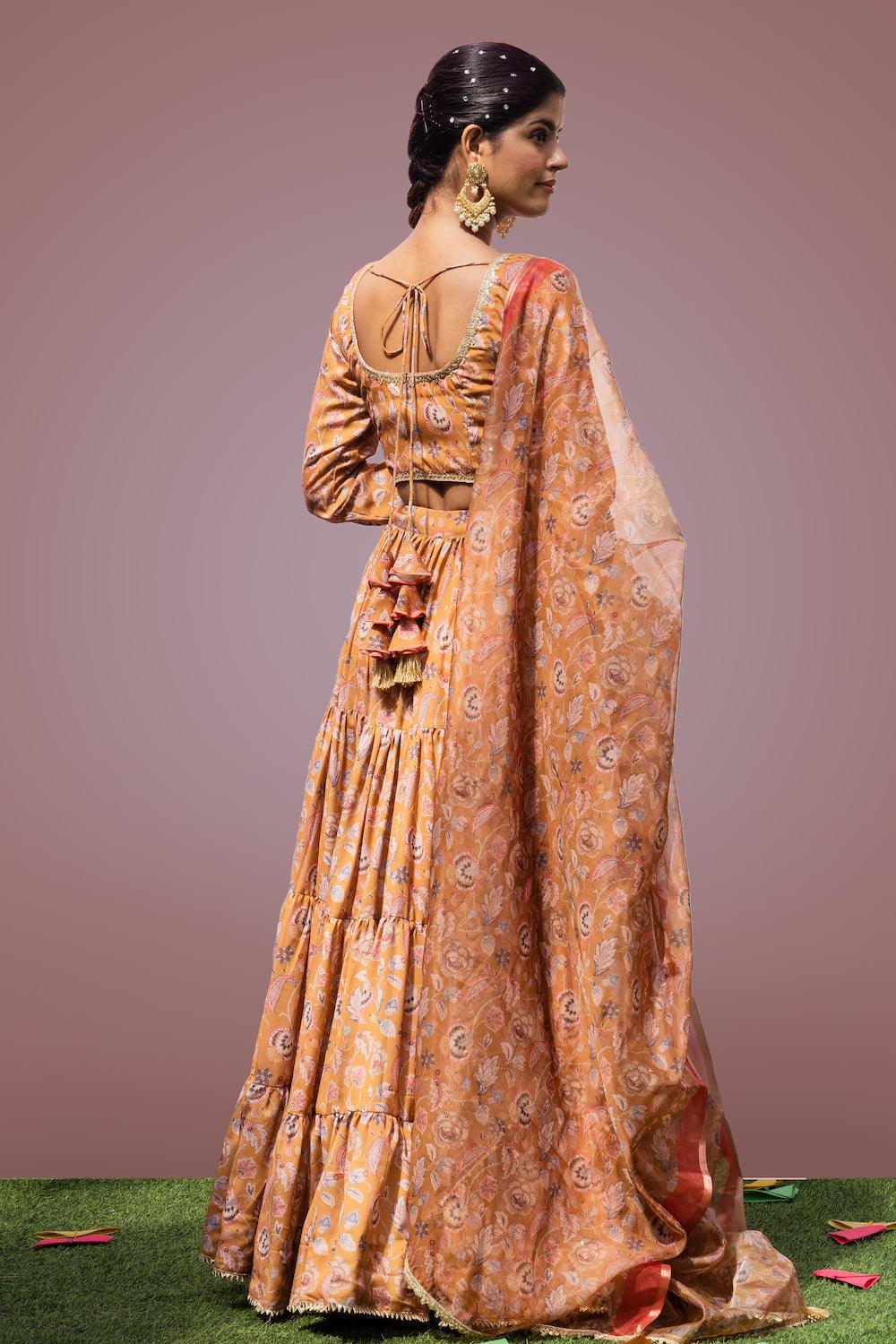 Mehfil Mustard Lehenga Set - Indiakreations