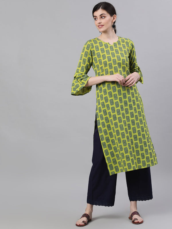 Women Black Calf Length Short Sleeves Kaftan Bandhani Dyed Cotton Kurta | NOZ2TOZ - Made In INDIA.