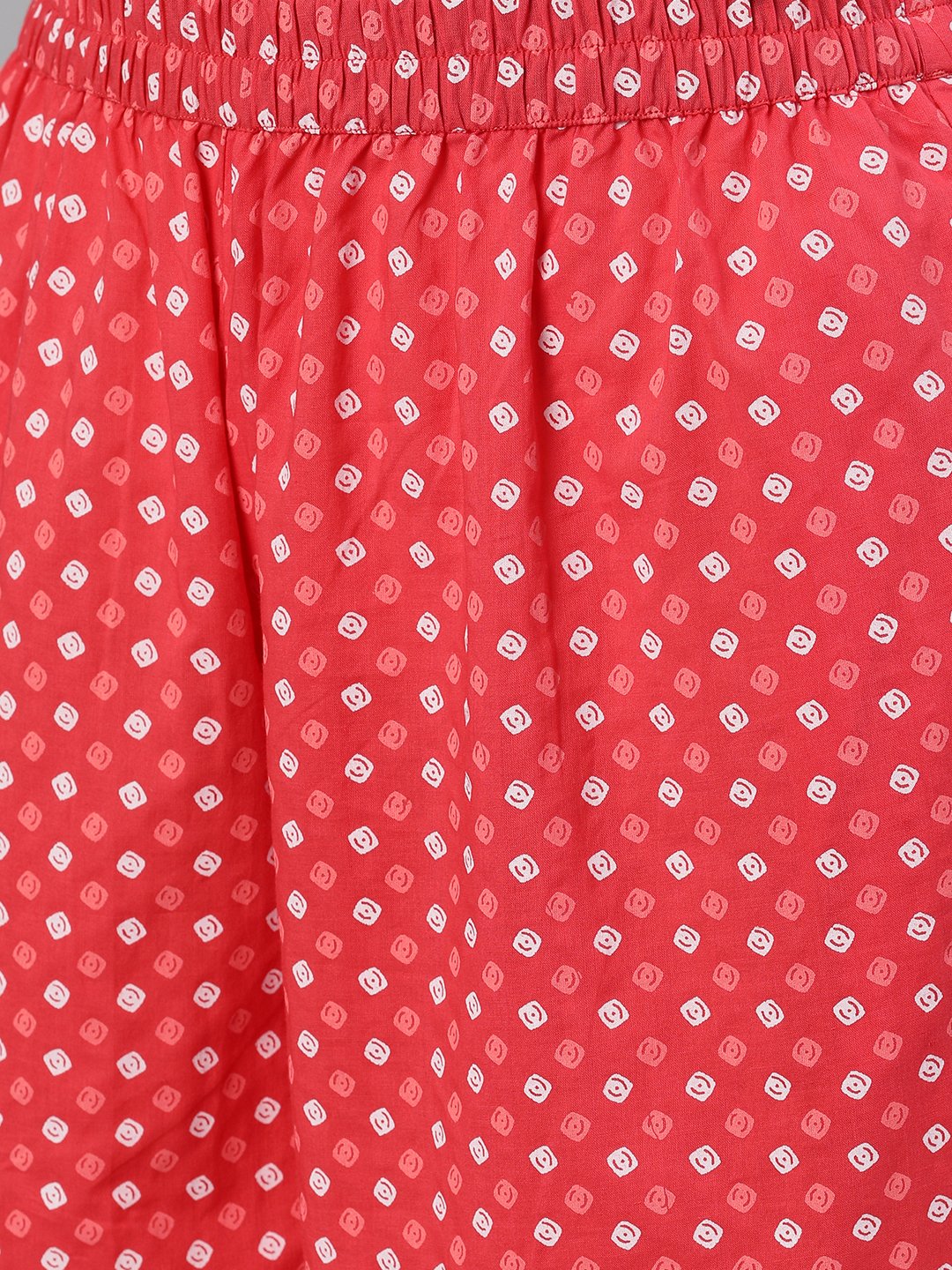 Women Dusky pink polkadot print Trouser | NOZ2TOZ - Made In INDIA.