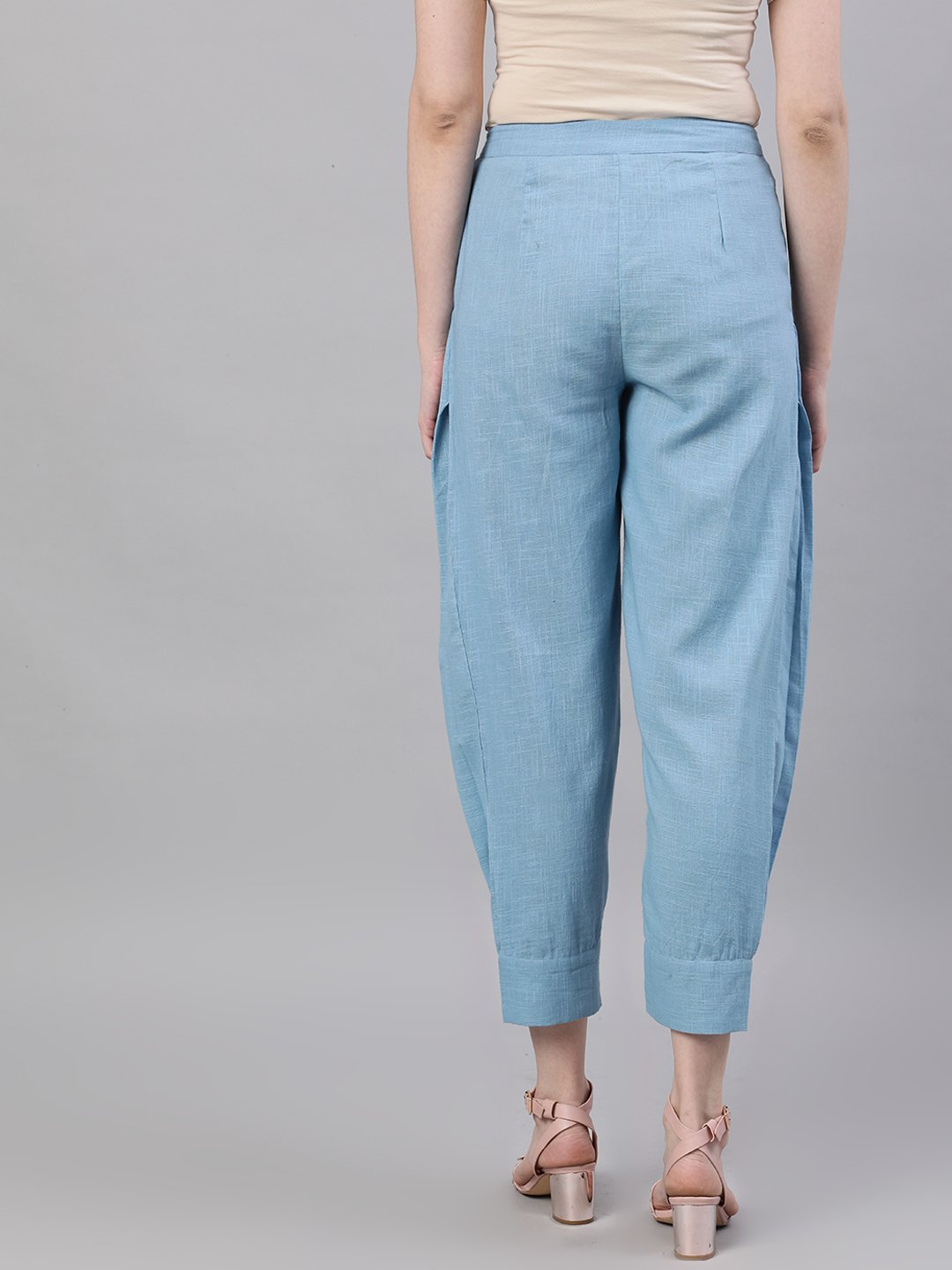 Women Blue Regular Fit Solid Joggers | NOZ2TOZ - Made In INDIA.