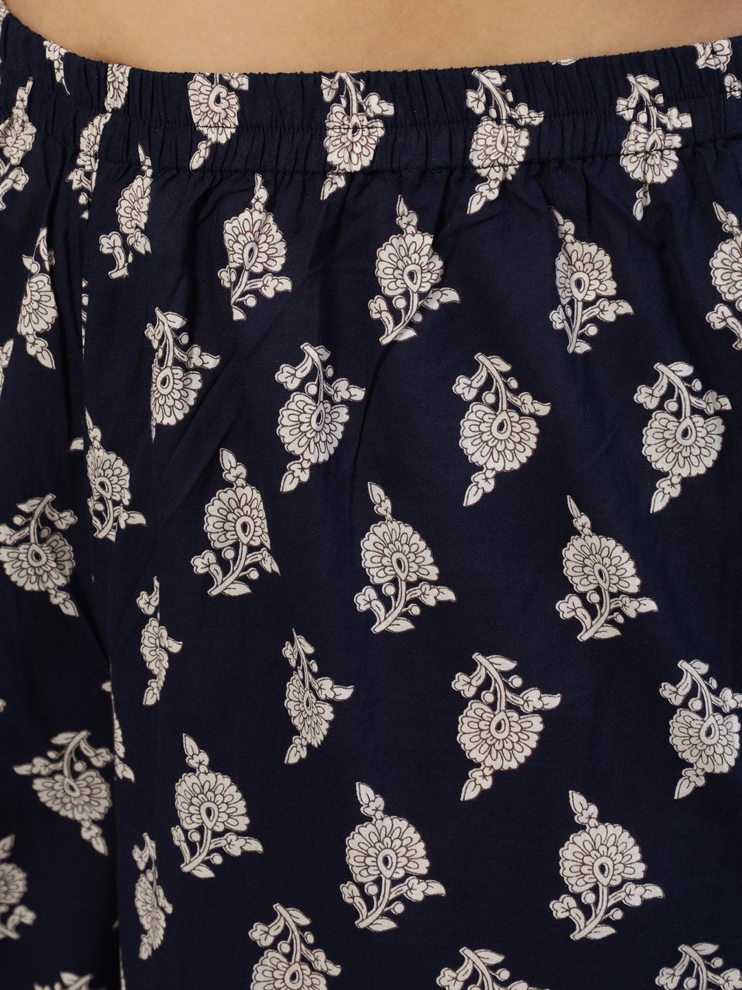 Women Navy Blue Printed Night Suit | NOZ2TOZ - Made In INDIA.