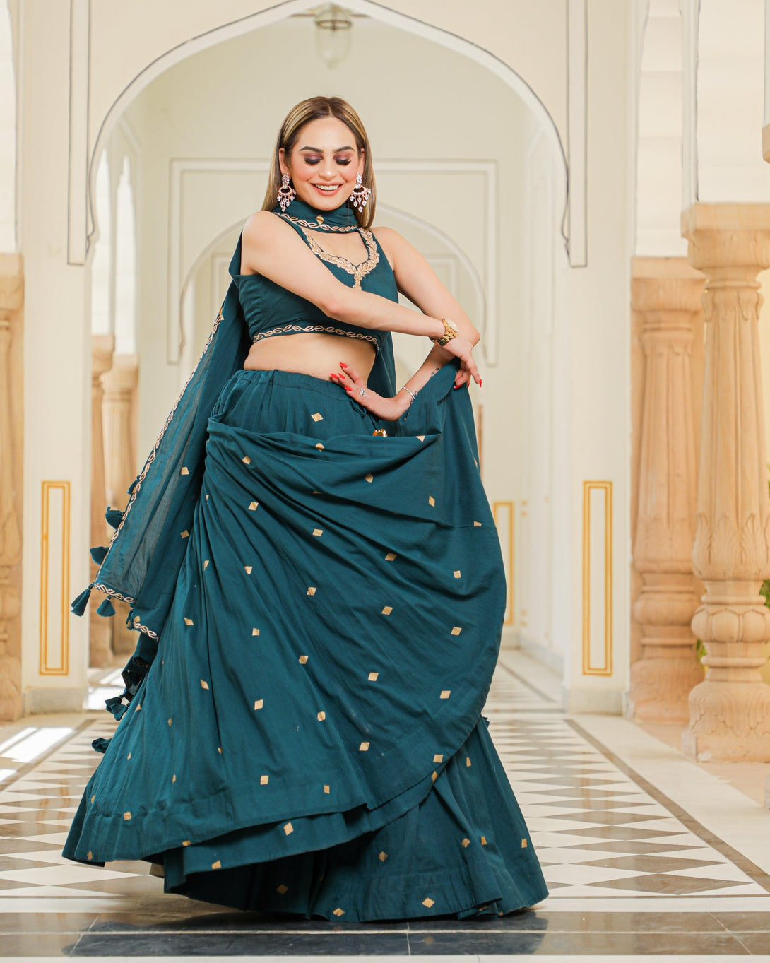 Women's Kushma Lehenga - Baisacrafts - Indiakreations