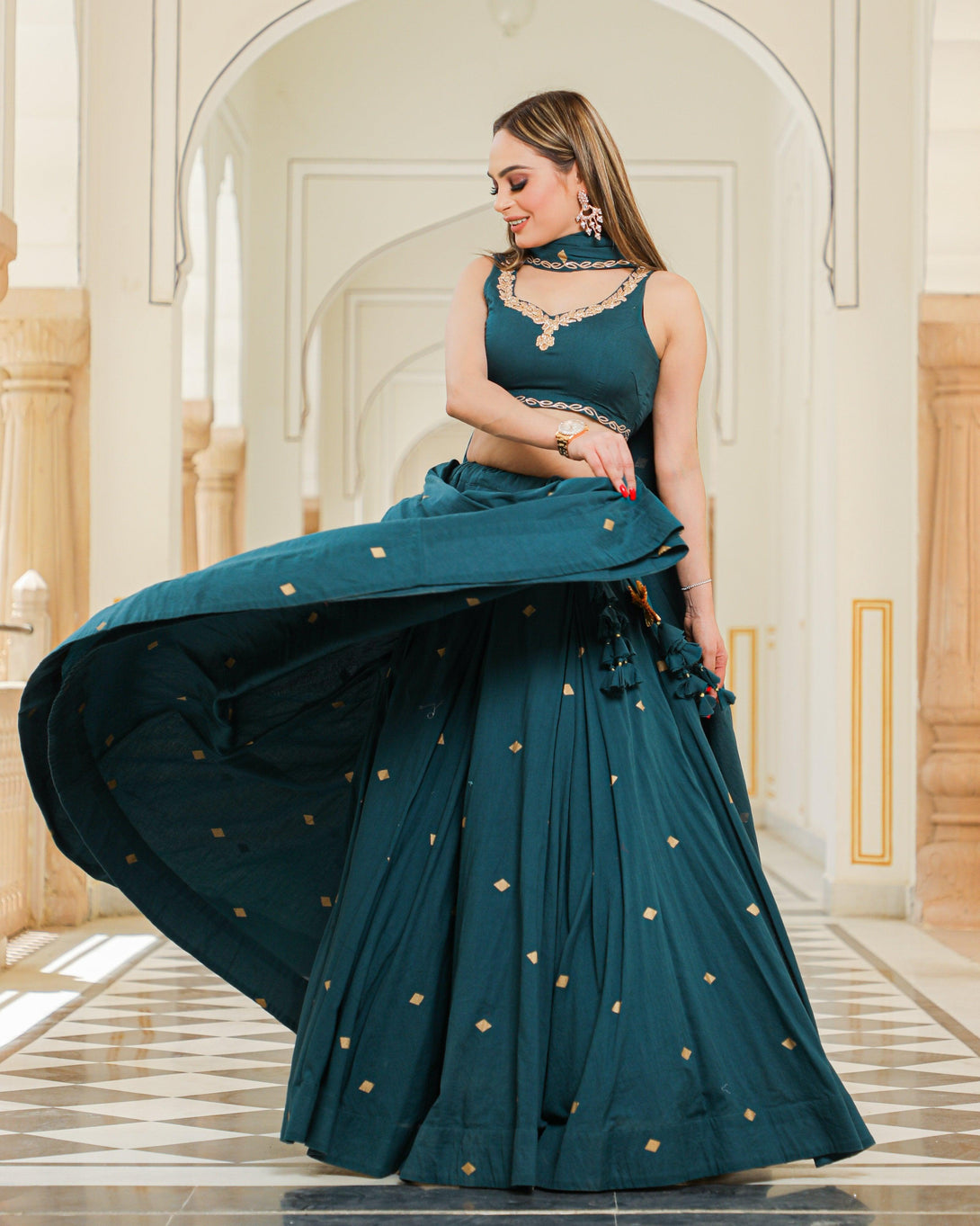 Women's Kushma Lehenga - Baisacrafts - Indiakreations