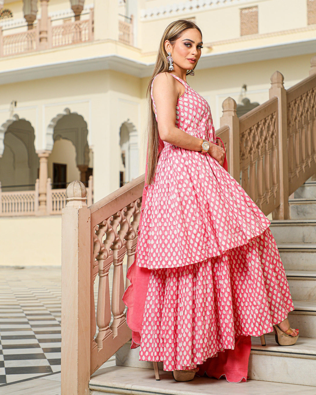 Women's Zeena Sharara Set - Baisacrafts - Indiakreations