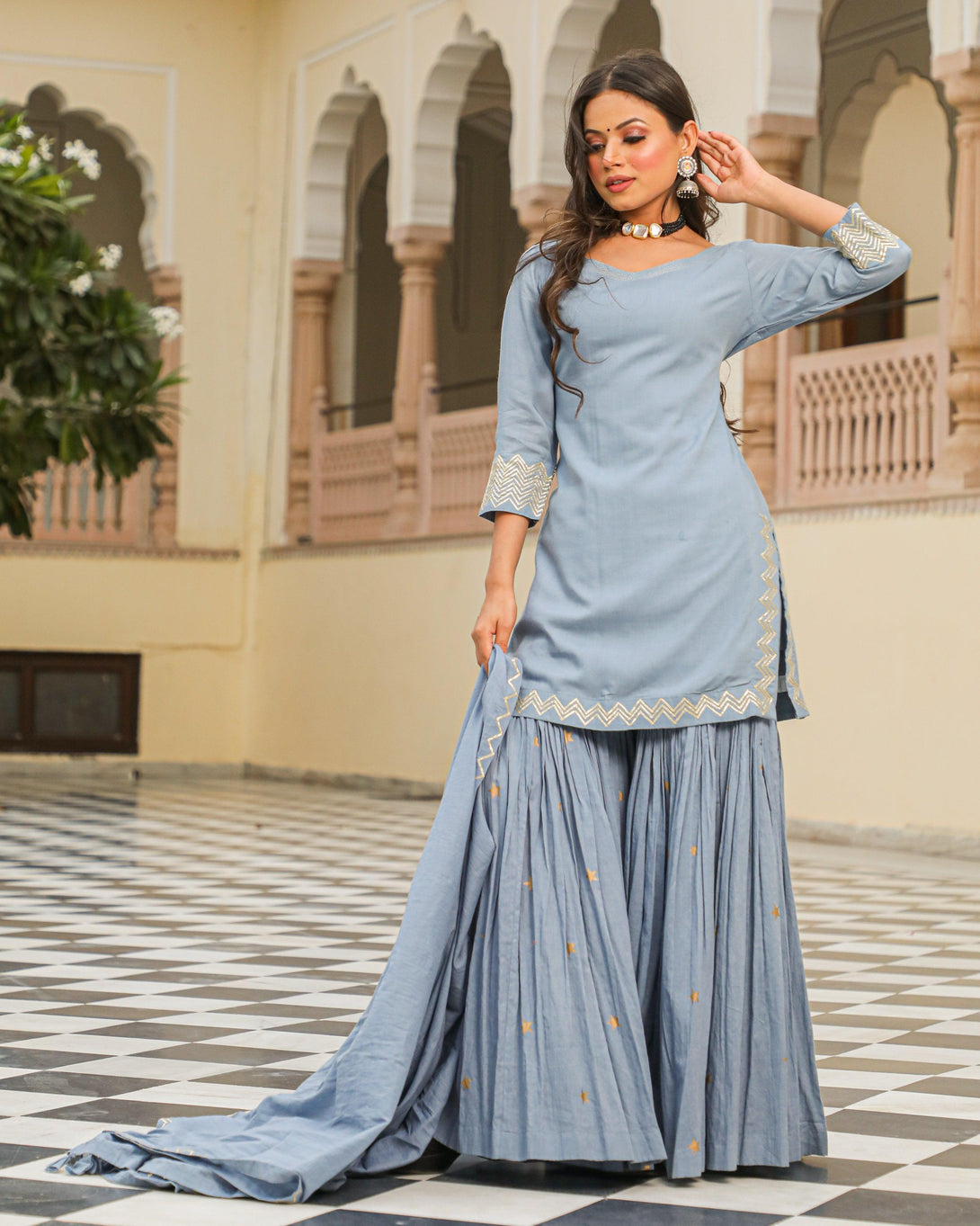 Women's Brahma Sharara Set - Baisacrafts - Indiakreations