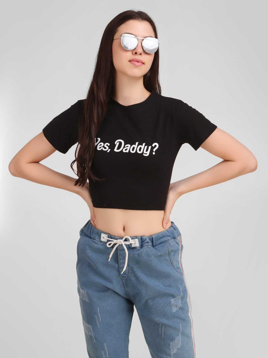 Women Black Crop Top - NOZ2TOZ - Indiakreations