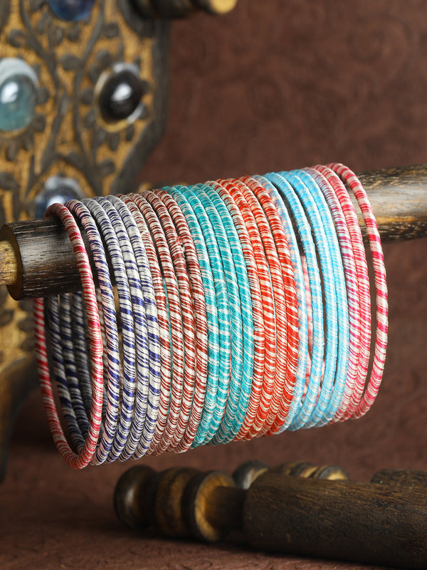 Women's Multi-Color Set of 24 Bangle Set - Priyaasi