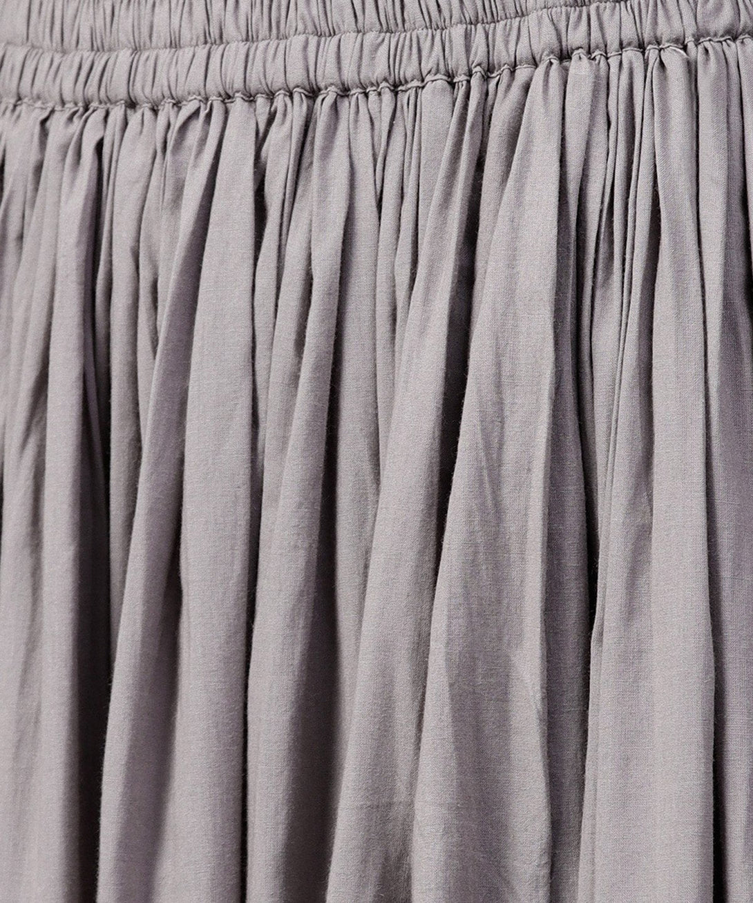 Grey cotton ankle length flared skirt | NOZ2TOZ - Made In INDIA.