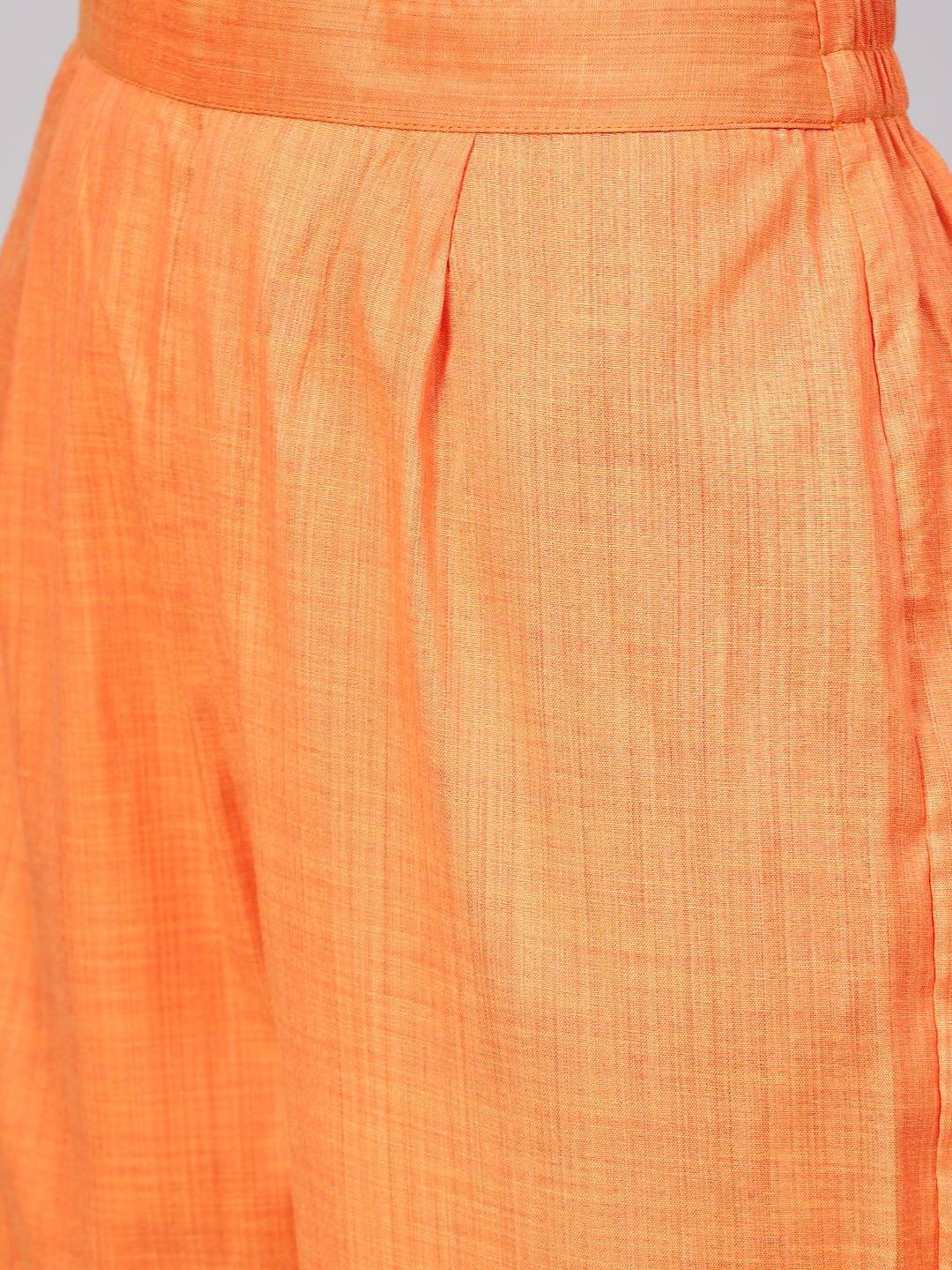 Light  Orange Kurta Set with Pants & green contrasting Dupatta | NOZ2TOZ - Made In INDIA.