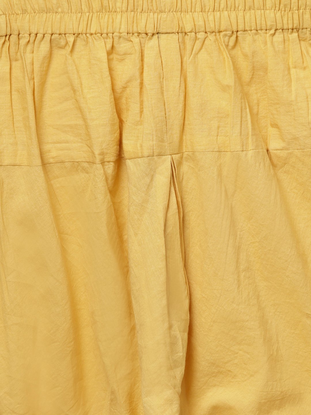 Yellow 3/4th sleeve cotton Anarkali kurta with churidar and dupatta | NOZ2TOZ - Made In INDIA.