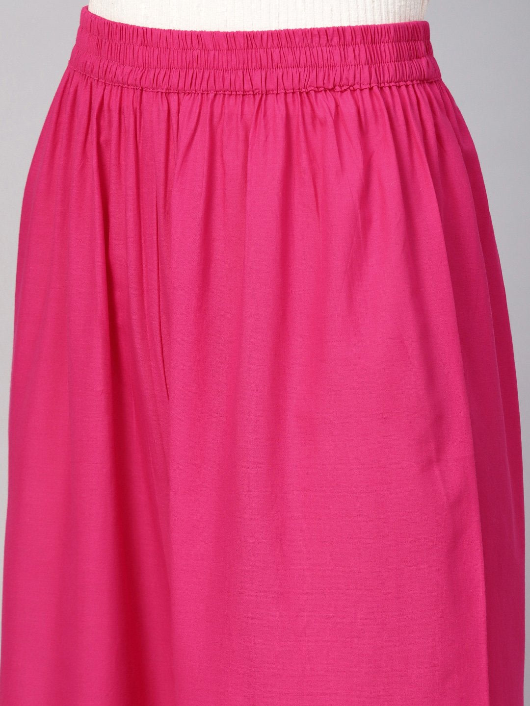 Women Fuchsia Pink Solid Wide Leg Palazzos | NOZ2TOZ - Made In INDIA.