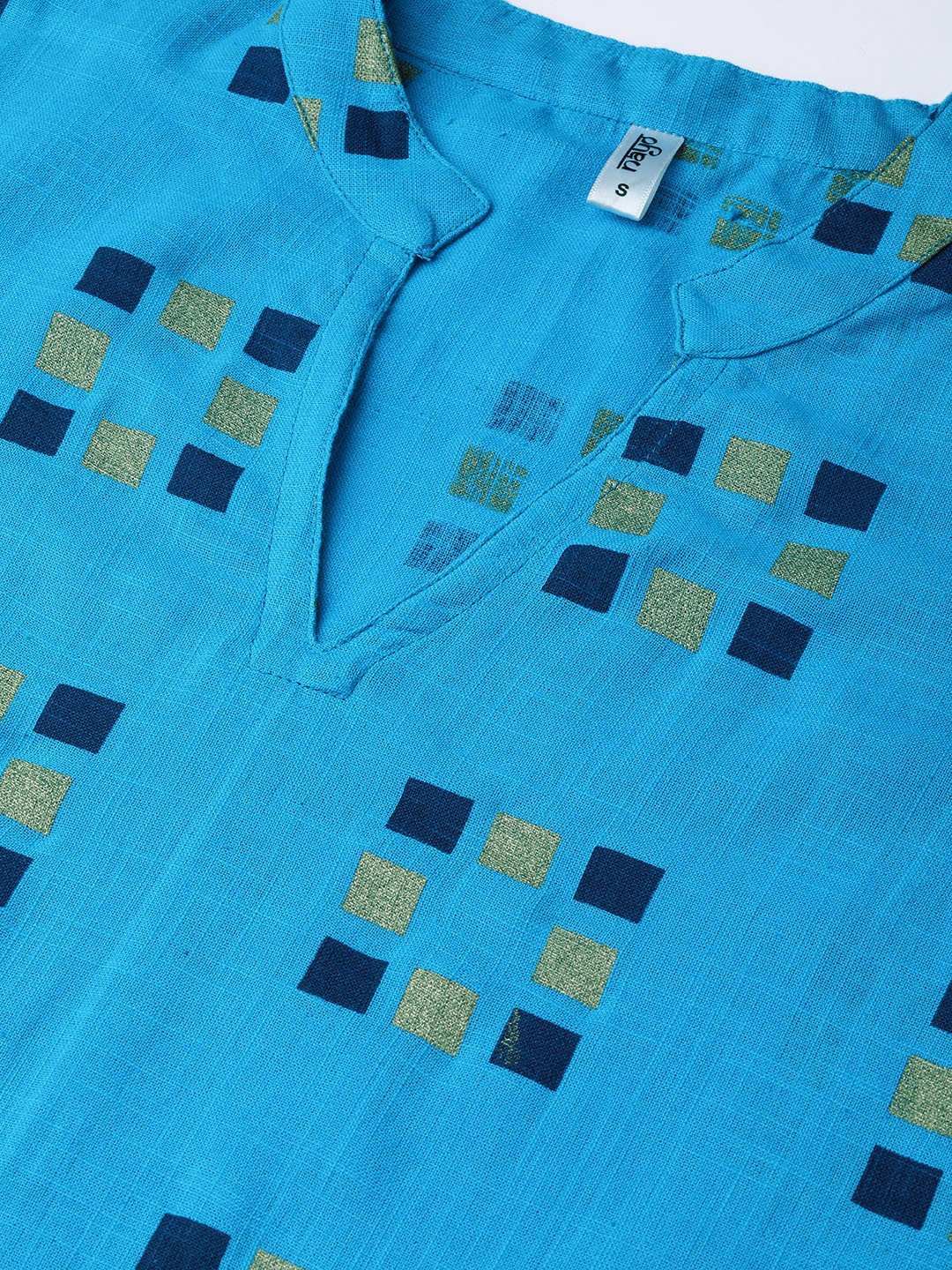 Blue and Beige Printed Kurta Set With Printed Skirt | NOZ2TOZ - Made In INDIA.