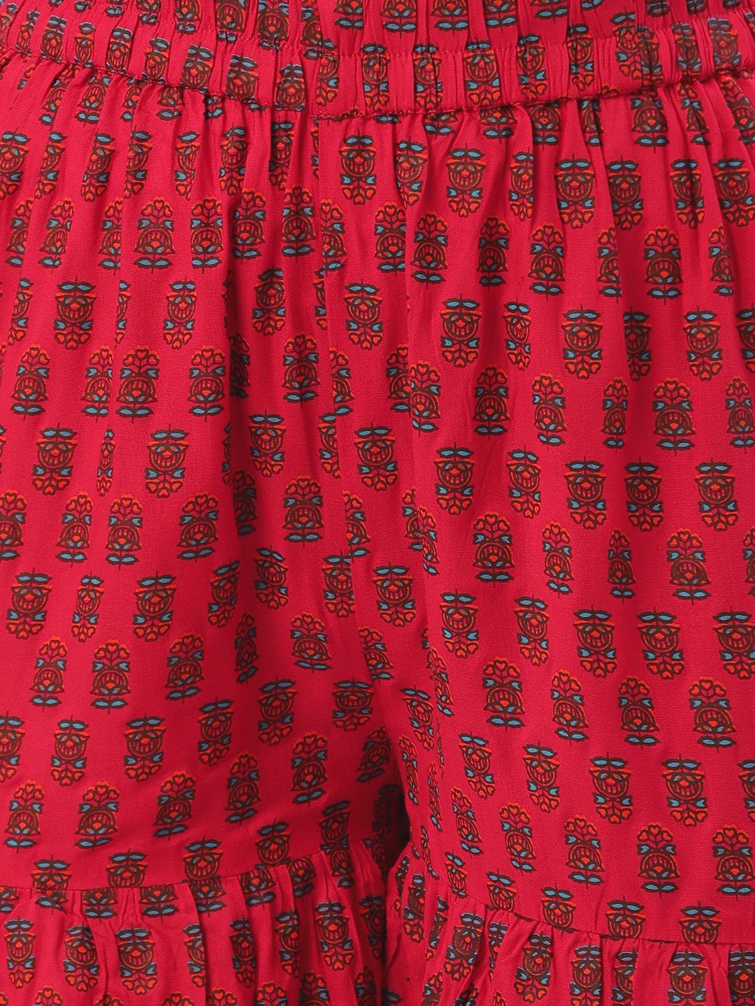 Women Coral Floral Printed Cotton Flared Sharara | NOZ2TOZ - Made In INDIA.