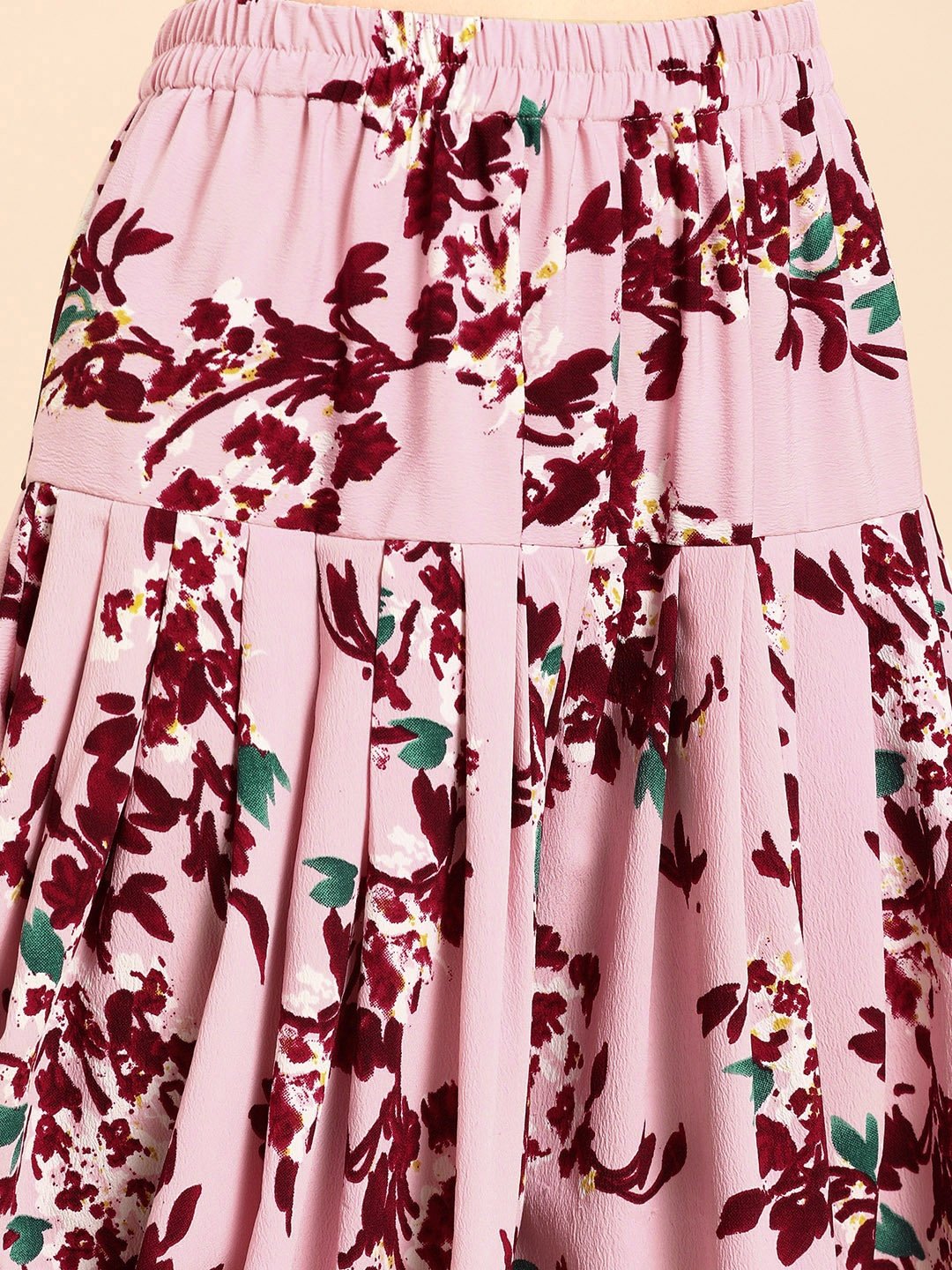 Women Pink & Maroon Printed Kurta with Dhoti Pants | NOZ2TOZ - Made In INDIA.