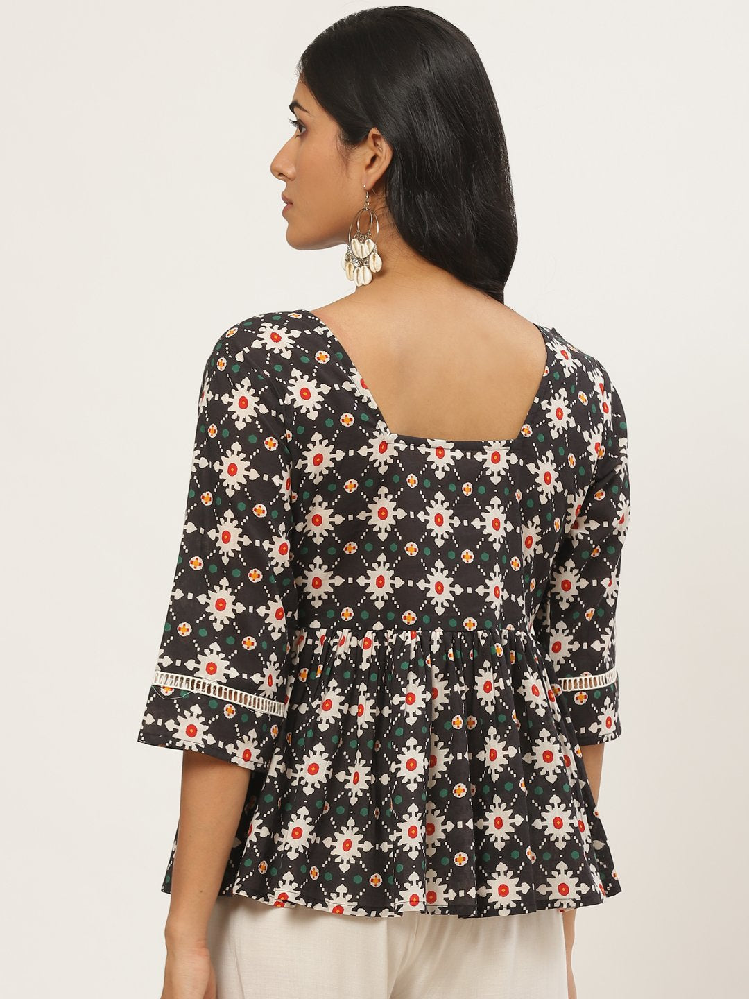 Women Black and multi printed tunic | NOZ2TOZ - Made In INDIA.