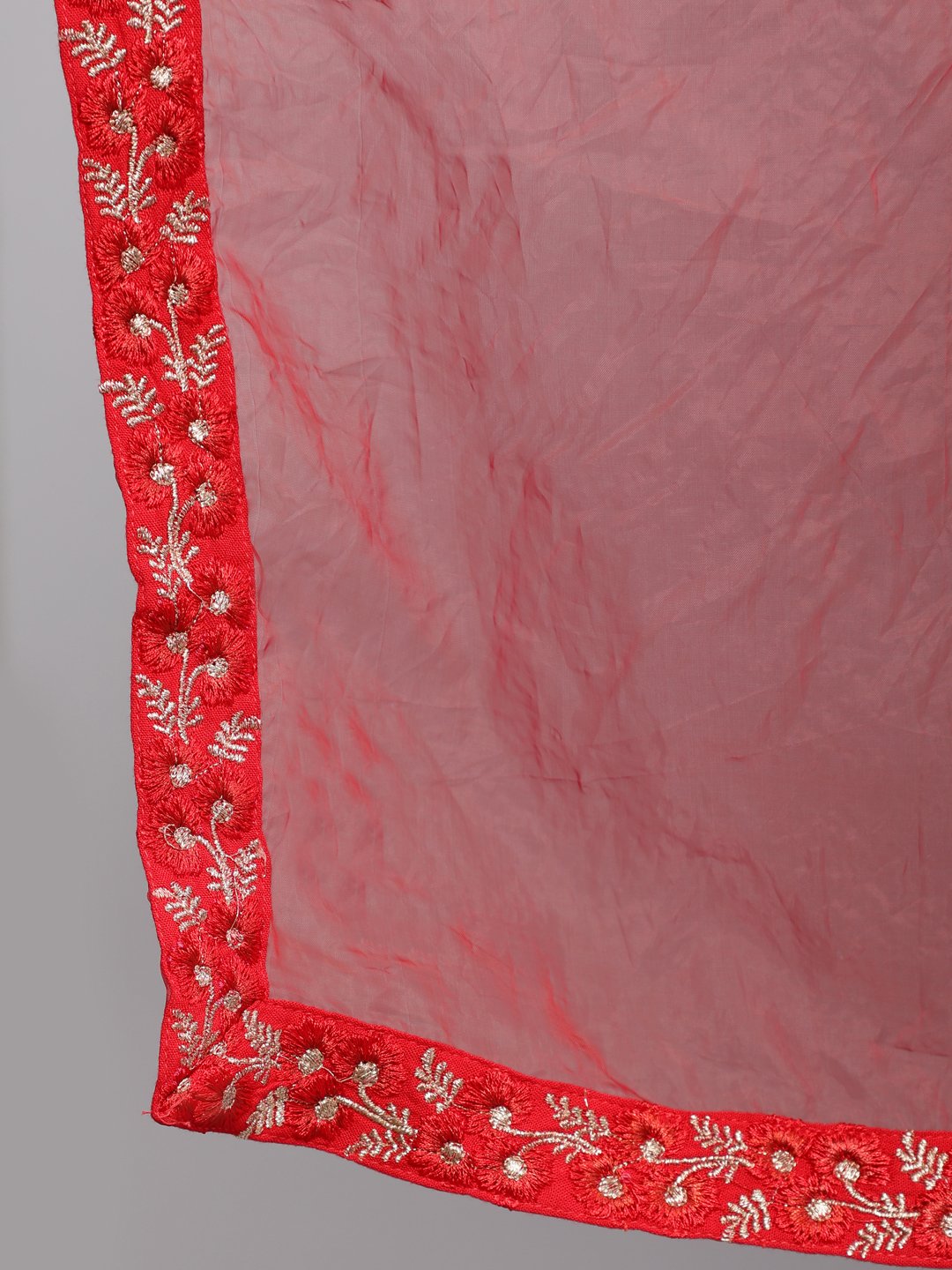 Women Red Sequinned Embroidered Straight Kurta With Plazo & Dupatta | NOZ2TOZ - Made In INDIA.