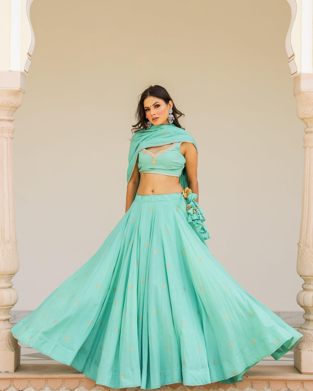 Women's Kushma Lehenga - Baisacrafts - Indiakreations