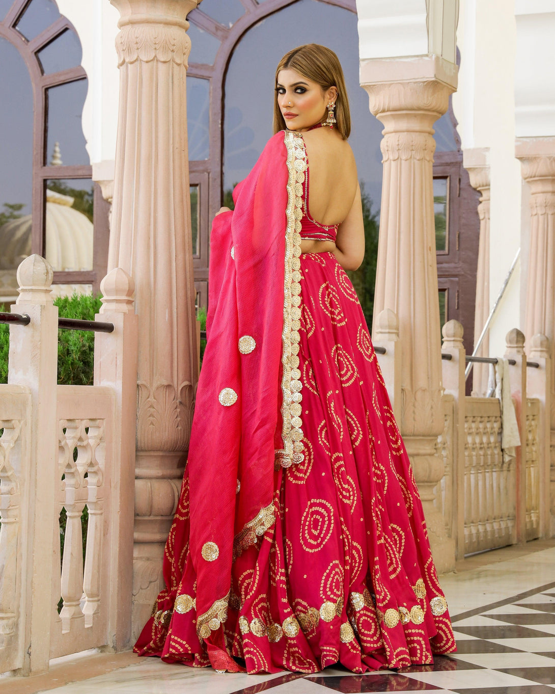 Women's Rosy Lehenga Set - Baisacrafts - Indiakreations