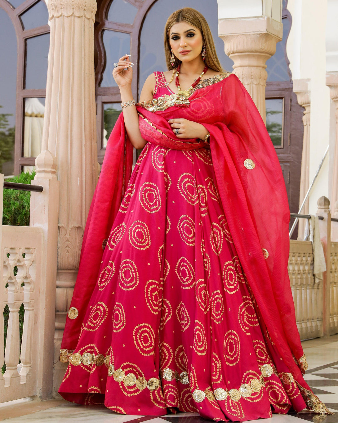 Women's Rosy Lehenga Set - Baisacrafts - Indiakreations