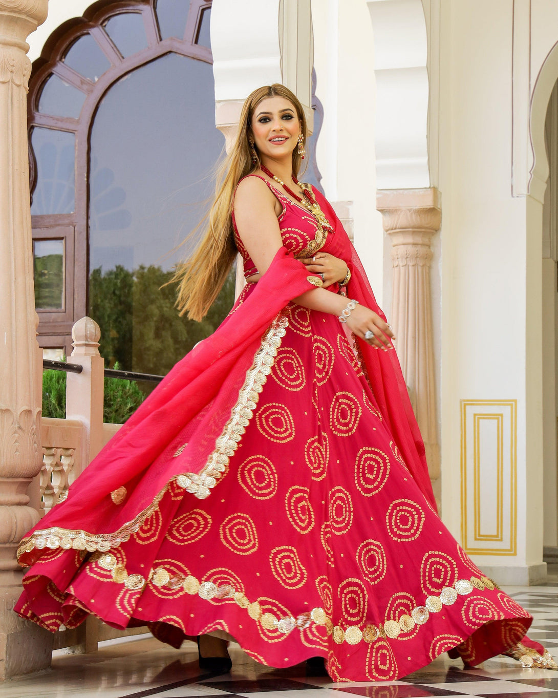 Women's Rosy Lehenga Set - Baisacrafts - Indiakreations