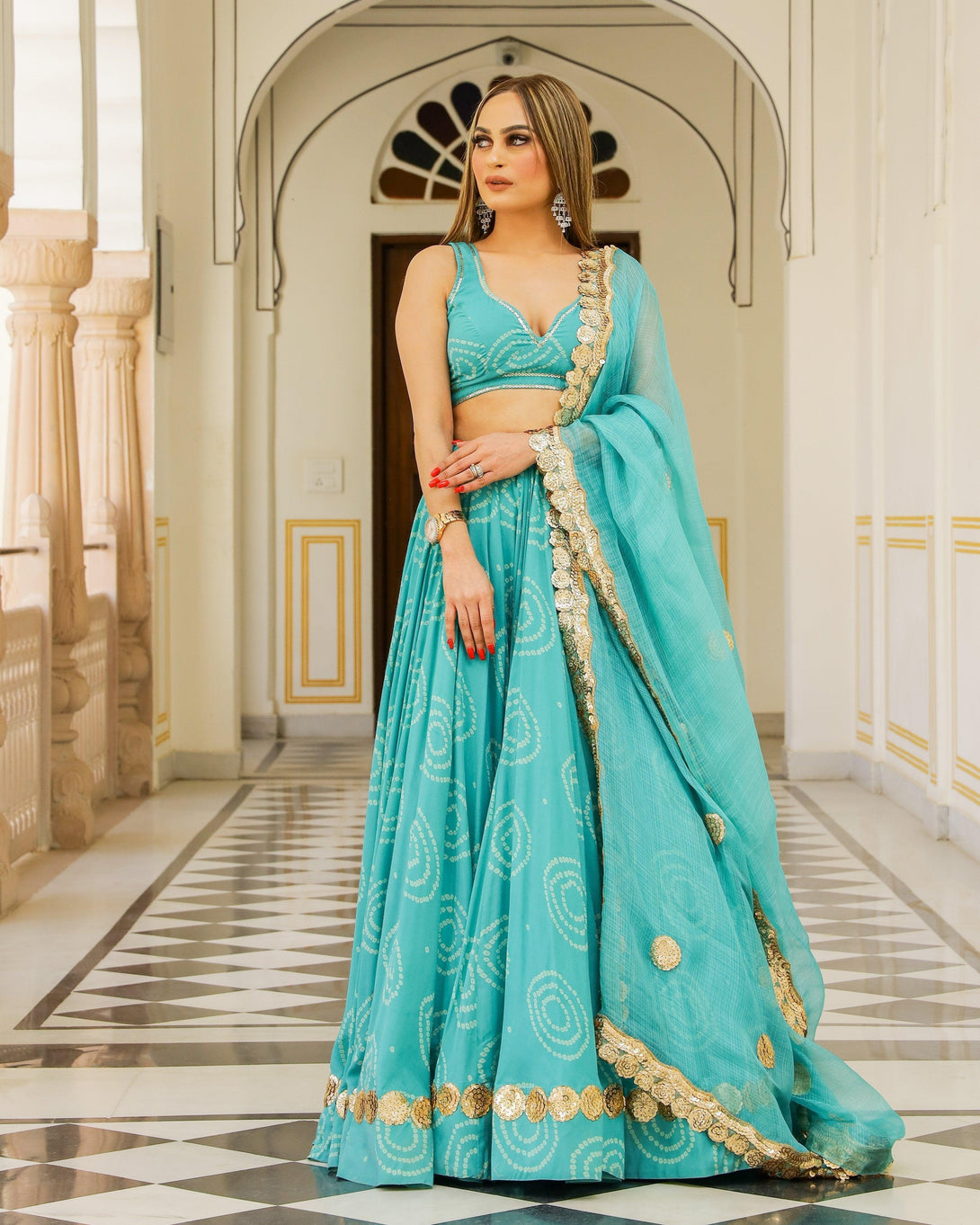 Women's Pihu Lehenga Set - Baisacrafts - Indiakreations