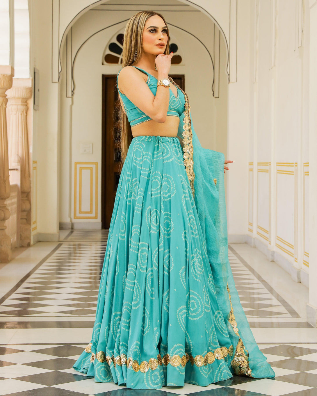 Women's Pihu Lehenga Set - Baisacrafts - Indiakreations