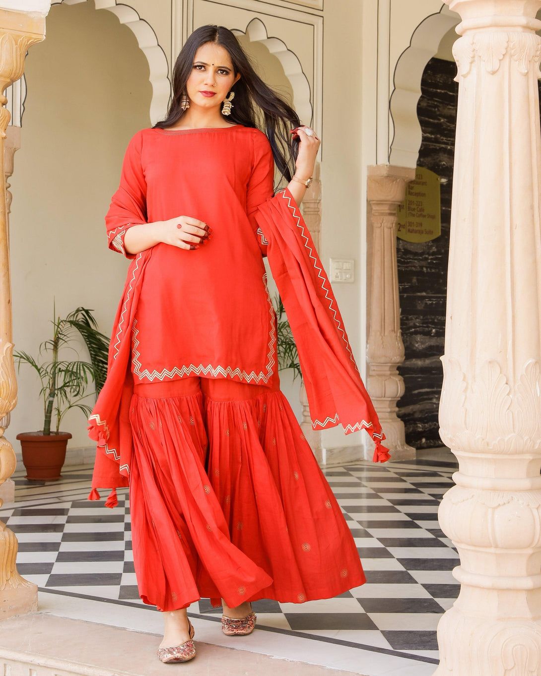 Women's Siddhi Sharara Set - Baisacrafts - Indiakreations