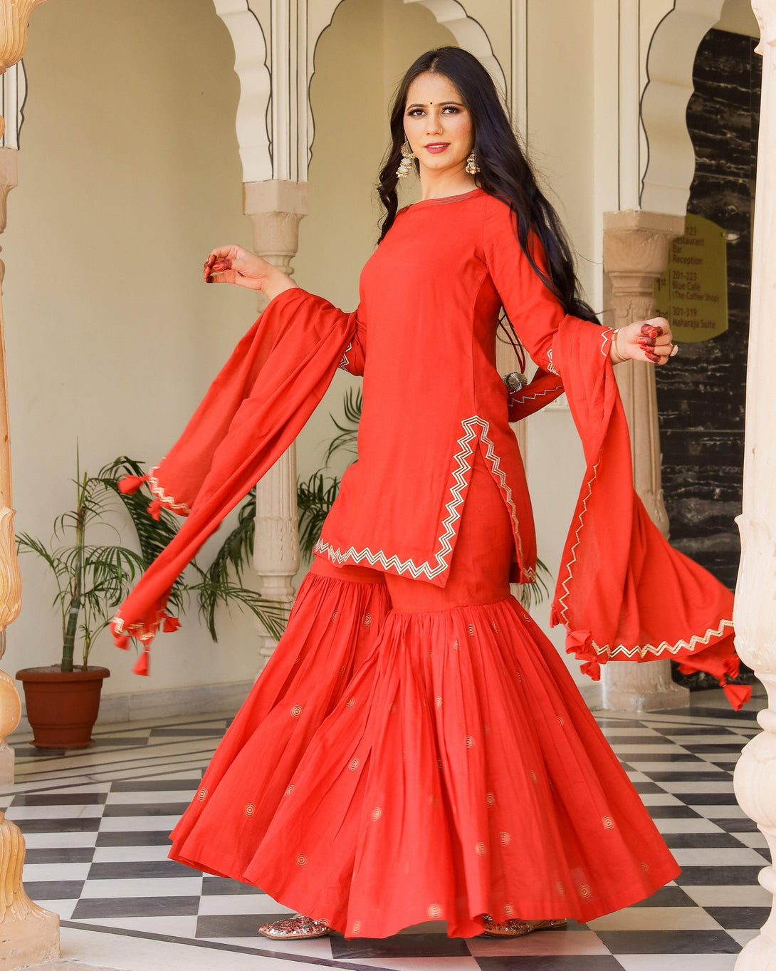 Women's Siddhi Sharara Set - Baisacrafts - Indiakreations