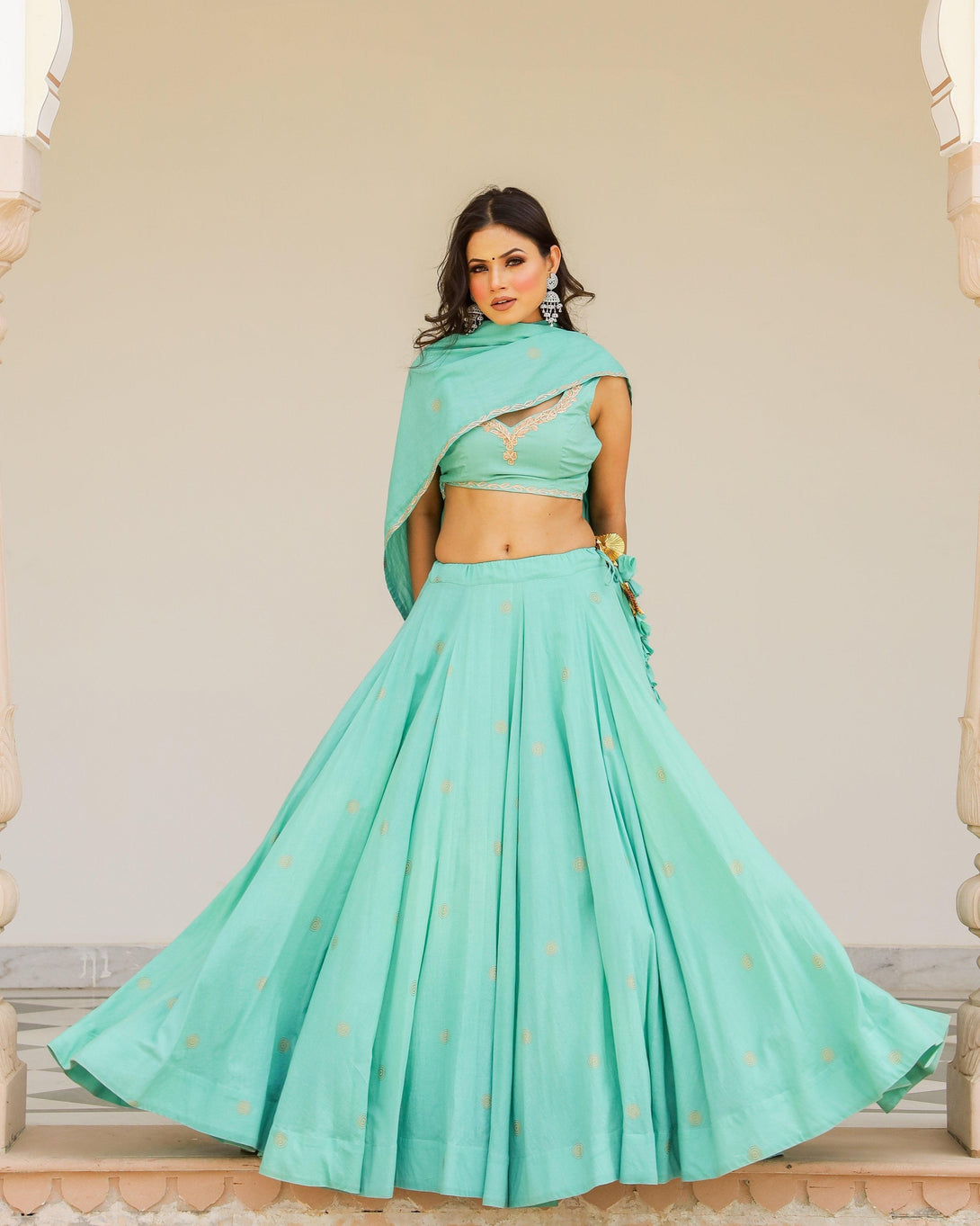 Women's Kushma Lehenga - Baisacrafts - Indiakreations